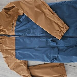 Columbia Blue and Tan Jacket